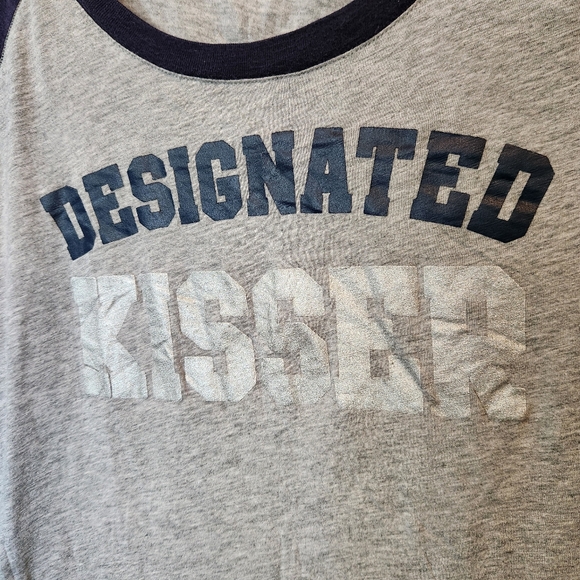 Victoria Secret Pink MLB New York Yankees Baseball T Shirt Kisser Holo Sz Large - Picture 4 of 8